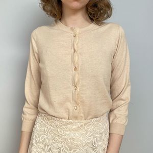 Coquette lolita Balletcore beige cardigan